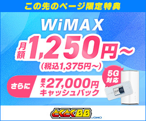 GMOとくとくBB WiMAX+5G公式サイト