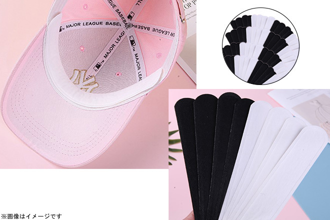 【くまポン byGMO】黄ばみや化粧品汚れを防ぐ！「汗とりパッド100枚セット（帽子・襟用）」