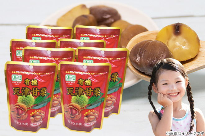 【くまポン byGMO】殻むき不要「むき甘栗天津甘栗8パック(保存料・着色料不使用)」